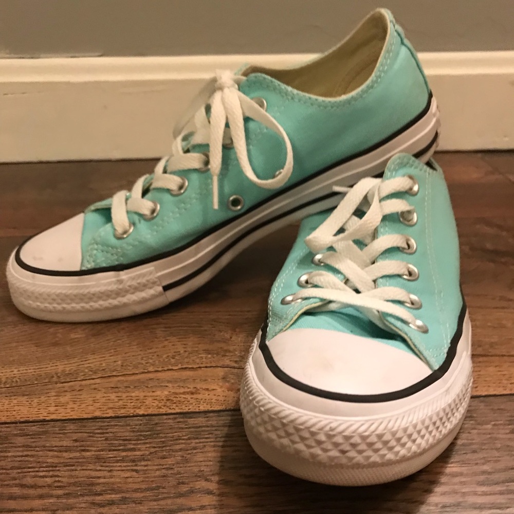 Teal Converse All Stars